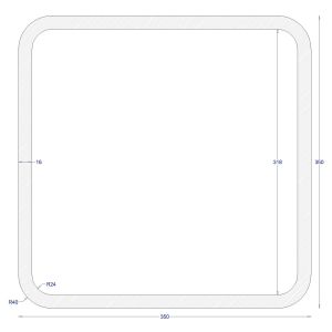 ΚΟΙΛΟΔΟΚΟΣ ΓΑΛΒΑΝΙΖΕ 350*350*16 (6m)