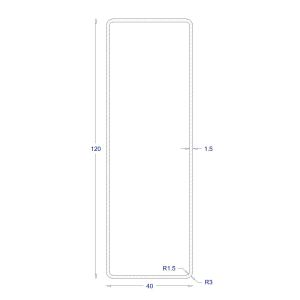 ΣΤΑΡΝΤΖΑΡΙΣΤΟ ΓΑΛΒΑΝΙΖΕ 120*40 (5m)