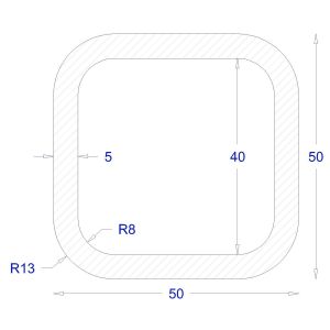 ΚΟΙΛΟΔΟΚΟΣ ΓΑΛΒΑΝΙΖΕ 50*50*5 (6m)