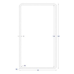 ΚΟΙΛΟΔΟΚΟΣ ΓΑΛΒΑΝΙΖΕ 140*80*3 (6m)