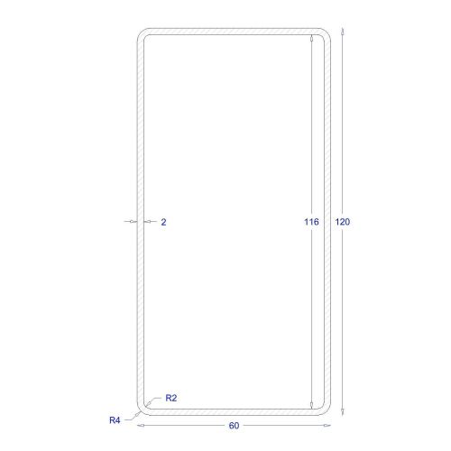 ΚΟΙΛΟΔΟΚΟΣ ΜΑΥΡΟΣ 2mm 120*60 (6m)