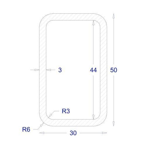 ΚΟΙΛΟΔΟΚΟΣ ΓΑΛΒΑΝΙΖΕ 50*30*3 (6m)