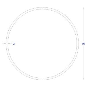 ΣΩΛΗΝΑ ΓΑΛΒΑΝΙΖΕ 2mm Φ76 (6m)