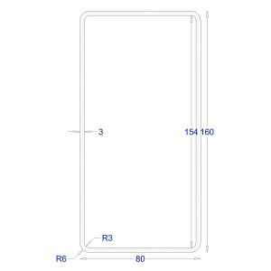 ΚΟΙΛΟΔΟΚΟΣ ΓΑΛΒΑΝΙΖΕ 160*80*3 (6m)