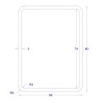 ΚΟΙΛΟΔΟΚΟΣ ΓΑΛΒΑΝΙΖΕ 80*60*3 (6m)