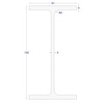 Ήτα-IPE ΜΑΥΡΟ 180 (6m)