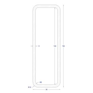 ΚΟΙΛΟΔΟΚΟΣ ΓΑΛΒΑΝΙΖΕ 150*50*5 (6m)