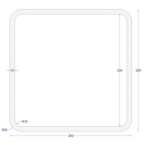 ΚΟΙΛΟΔΟΚΟΣ ΓΑΛΒΑΝΙΖΕ 250*250*10 (6m)