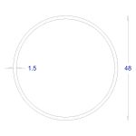 ΣΩΛΗΝΑ ΓΑΛΒΑΝΙΖΕ 1,5mm Φ48 (6m)