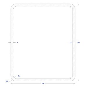 ΚΟΙΛΟΔΟΚΟΣ ΓΑΛΒΑΝΙΖΕ 120*100*4 (6m)