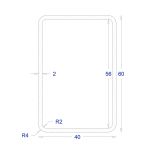 ΚΟΙΛΟΔΟΚΟΣ ΓΑΛΒΑΝΙΖΕ 2mm 60*40 (6m)