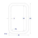 ΚΟΙΛΟΔΟΚΟΣ ΓΑΛΒΑΝΙΖΕ 60*40*5 (6m)
