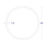 ΣΩΛΗΝΑ ΓΑΛΒΑΝΙΖΕ 1,5mm Φ42 (6m)