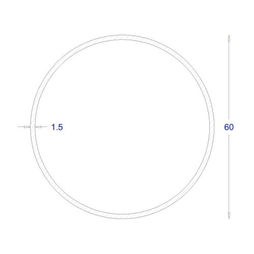 ΣΩΛΗΝΑ ΜΑΥΡΗ 1,5mm Φ60 (6m)