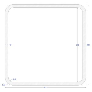 ΚΟΙΛΟΔΟΚΟΣ ΓΑΛΒΑΝΙΖΕ 300*300*12 (6m)