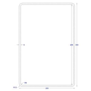 ΚΟΙΛΟΔΟΚΟΣ ΓΑΛΒΑΝΙΖΕ 300*200*6 (6m)