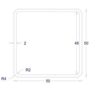 ΚΟΙΛΟΔΟΚΟΣ ΓΑΛΒΑΝΙΖΕ 2mm 50*50 (6m)