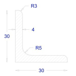 ΓΩΝΙΑ ΓΑΛΒΑΝΙΖΕ 30*30*4 (6m)