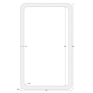 ΚΟΙΛΟΔΟΚΟΣ ΓΑΛΒΑΝΙΖΕ 500*300*20 (6m)