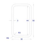 ΚΟΙΛΟΔΟΚΟΣ ΓΑΛΒΑΝΙΖΕ 50*30*3 (6m)