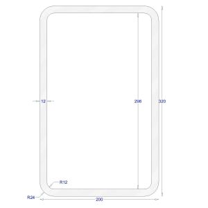ΚΟΙΛΟΔΟΚΟΣ ΓΑΛΒΑΝΙΖΕ 320*200*12 (6m)