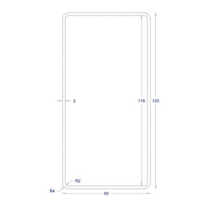 ΚΟΙΛΟΔΟΚΟΣ ΓΑΛΒΑΝΙΖΕ 2mm 120*60 (6m)
