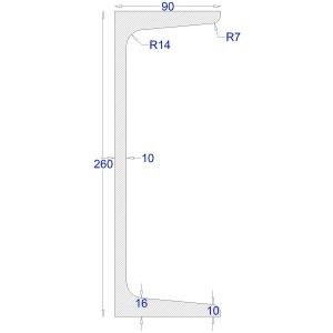 ΠΙ-UPN ΓΑΛΒΑΝΙΖΕ 260*90 (6m)