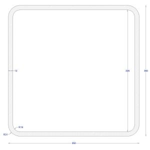 ΚΟΙΛΟΔΟΚΟΣ ΓΑΛΒΑΝΙΖΕ 350*350*12 (6m)