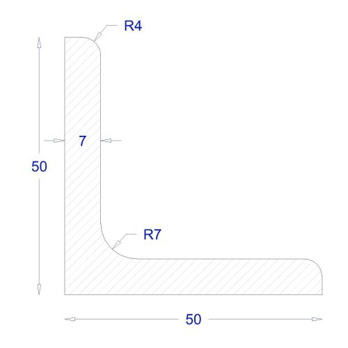 ΓΩΝΙΑ ΓΑΛΒΑΝΙΖΕ 50*50*7 (6m)