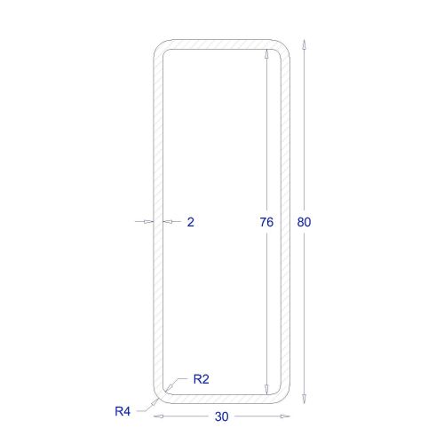 ΚΟΙΛΟΔΟΚΟΣ ΓΑΛΒΑΝΙΖΕ 2mm 80*30 (6m)