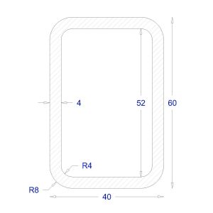 ΚΟΙΛΟΔΟΚΟΣ ΓΑΛΒΑΝΙΖΕ 60*40*4 (6m)