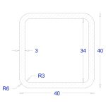 ΚΟΙΛΟΔΟΚΟΣ ΓΑΛΒΑΝΙΖΕ 40*40*3 (6m)