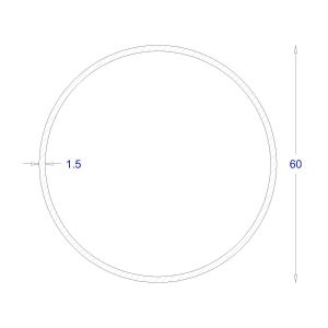 ΣΩΛΗΝΑ ΓΑΛΒΑΝΙΖΕ 1,5mm Φ60 (6m)