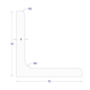ΓΩΝΙΑ ΓΑΛΒΑΝΙΖΕ 70*70*9 (6m)