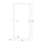 ΚΟΙΛΟΔΟΚΟΣ ΓΑΛΒΑΝΙΖΕ 2mm 80*40 (6m)
