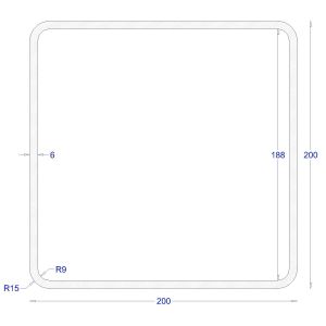ΚΟΙΛΟΔΟΚΟΣ ΓΑΛΒΑΝΙΖΕ 200*200*6 (6m)