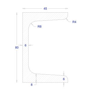 ΠΙ-UPN ΓΑΛΒΑΝΙΖΕ 80*45 (6m)