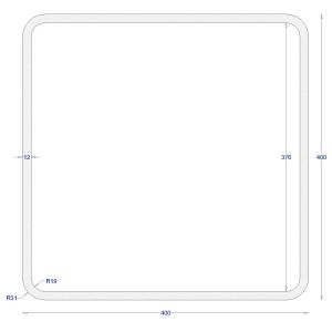 ΚΟΙΛΟΔΟΚΟΣ ΓΑΛΒΑΝΙΖΕ 400*400*12 (6m)