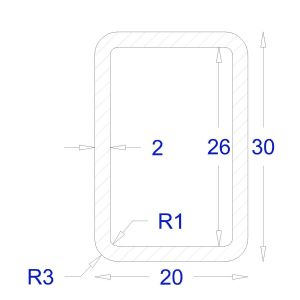 ΚΟΙΛΟΔΟΚΟΣ ΓΑΛΒΑΝΙΖΕ 2mm 30*20 (6m)
