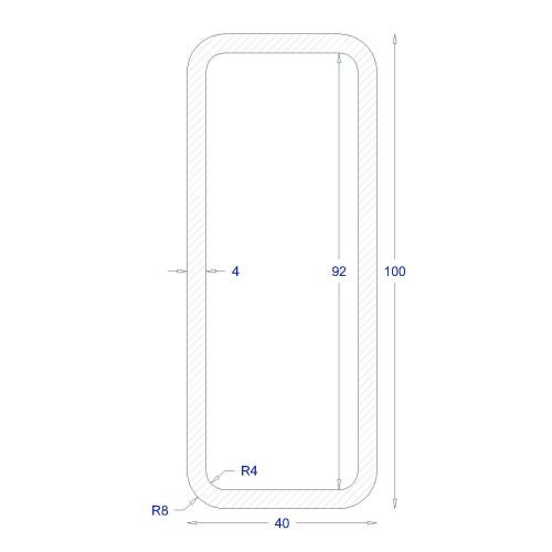 ΚΟΙΛΟΔΟΚΟΣ ΓΑΛΒΑΝΙΖΕ 100*40*4 (6m)
