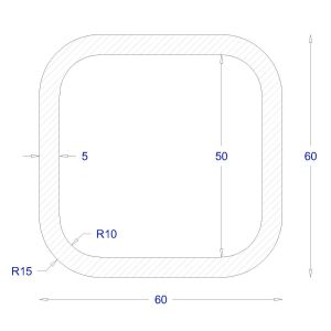 ΚΟΙΛΟΔΟΚΟΣ ΓΑΛΒΑΝΙΖΕ 60*60*5 (6m)