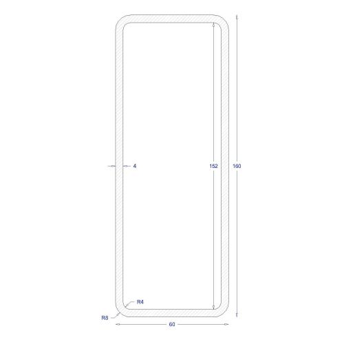 ΚΟΙΛΟΔΟΚΟΣ ΓΑΛΒΑΝΙΖΕ 160*60*4 (6m)