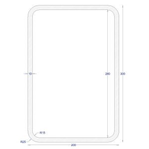 ΚΟΙΛΟΔΟΚΟΣ ΓΑΛΒΑΝΙΖΕ 300*200*10 (6m)