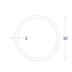 ΣΩΛΗΝΑ ΓΑΛΒΑΝΙΖΕ 2mm Φ32 (6m)