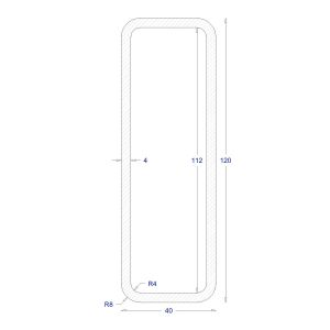 ΚΟΙΛΟΔΟΚΟΣ ΓΑΛΒΑΝΙΖΕ 120*40*4 (6m)