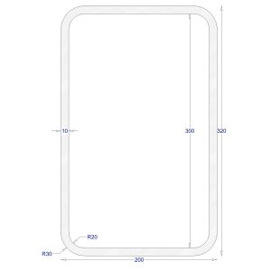 ΚΟΙΛΟΔΟΚΟΣ ΓΑΛΒΑΝΙΖΕ 320*200*10 (6m)