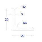 ΓΩΝΙΑ ΓΑΛΒΑΝΙΖΕ 20*20*3 (6m)