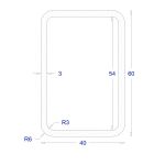 ΚΟΙΛΟΔΟΚΟΣ ΓΑΛΒΑΝΙΖΕ 60*40*3 (6m)