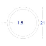 ΣΩΛΗΝΑ ΜΑΥΡΗ 1,5mm Φ21 (6m)