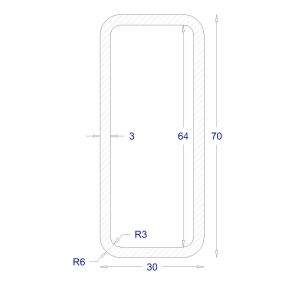 ΚΟΙΛΟΔΟΚΟΣ ΓΑΛΒΑΝΙΖΕ 70*30*3 (6m)